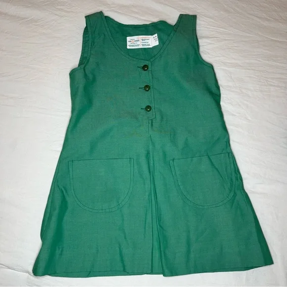 Vintage Girl Scout Uniform Jumper Shirt Shorts & Sash Girls Size 6 & 7 - 1970's - Picture 2 of 15